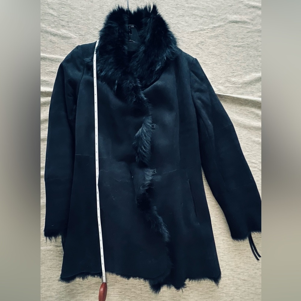 Andrew Marc Long haired shearling (genuine fur) black size Small - Picture 7 of 7